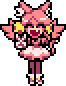 pink deltarune holding up a peace sign